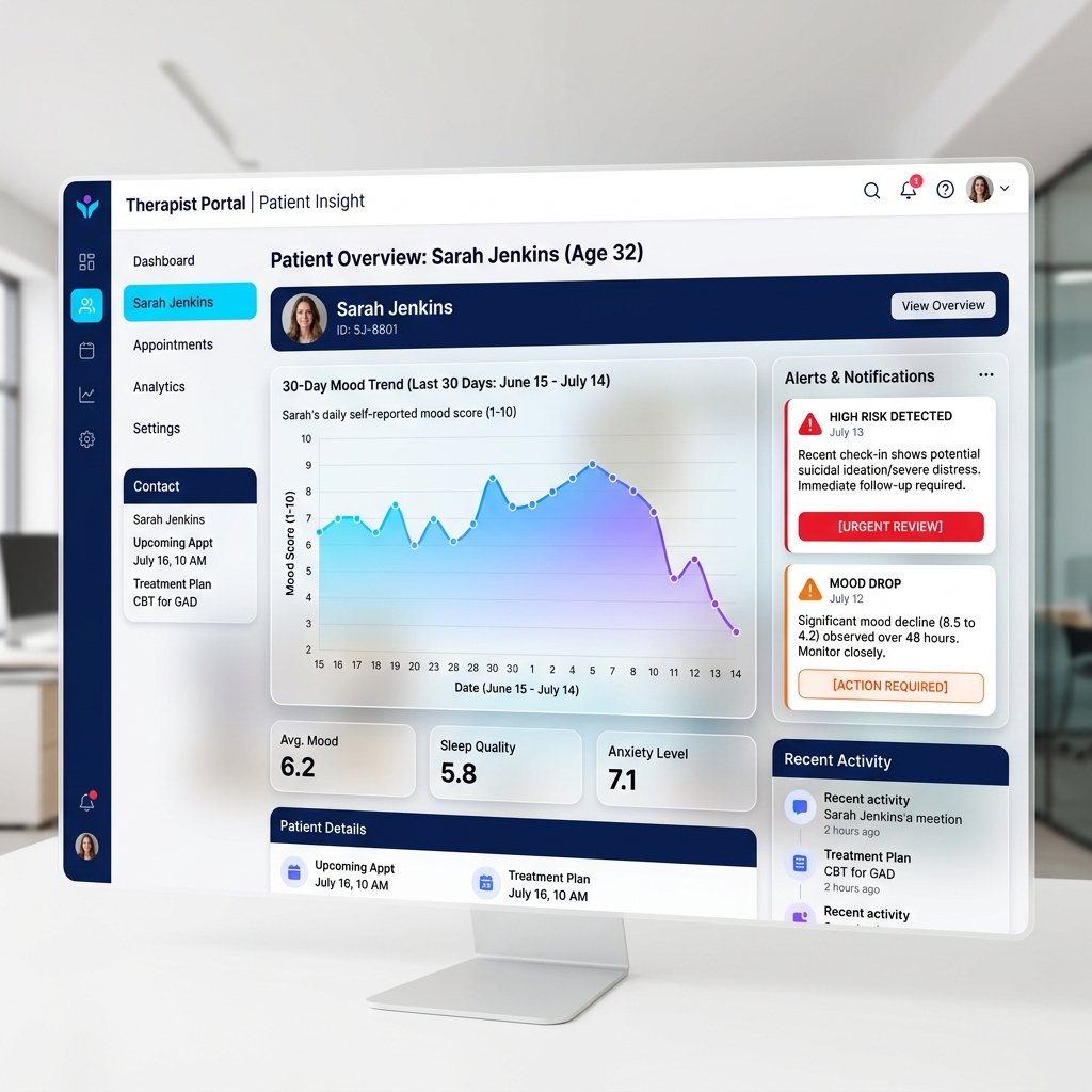 Therapist Dashboard Mockup